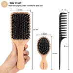 Boar Bristle Hair Brush and Comb Set product image