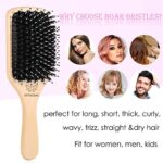 Boar Bristle Hair Brush and Comb Set product image